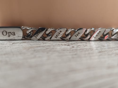 Customer photo review of Familieschakel Armband Voor Vaderdag