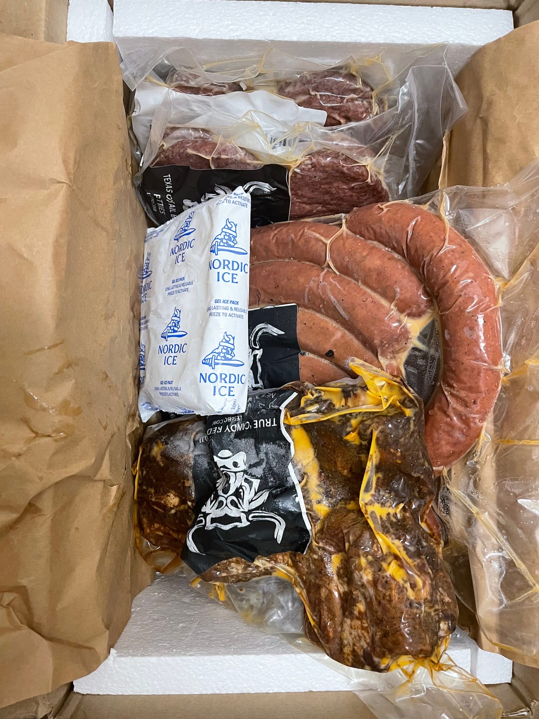 Customer photo review of Oxtail Infused Beef Sausage