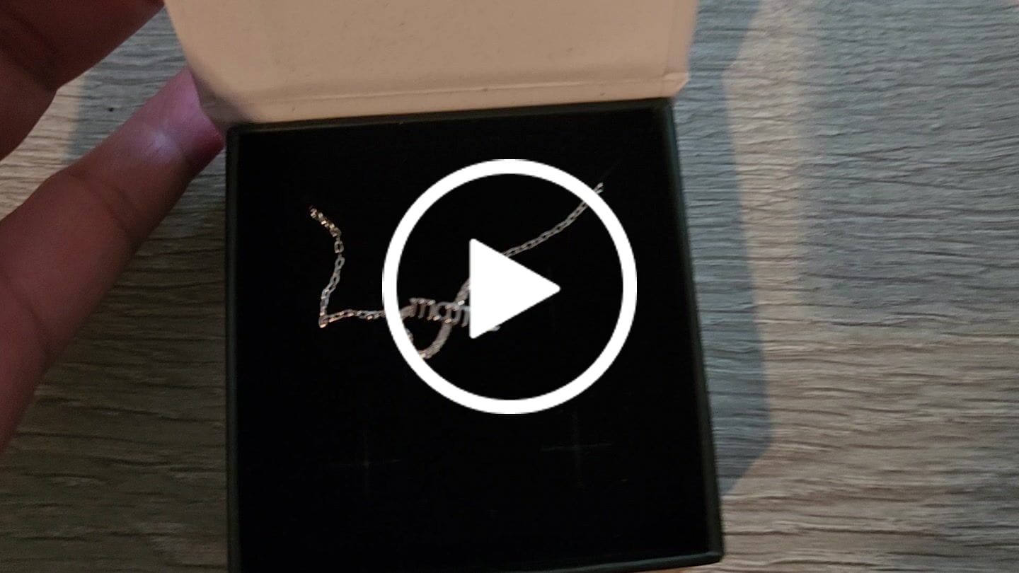 Customer video review of Lisa 18k White Gold Plated Infinity Mom Heart Necklace with Swarovski Crystals