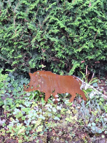 Customer photo review of Gartenstecker Wildschwein