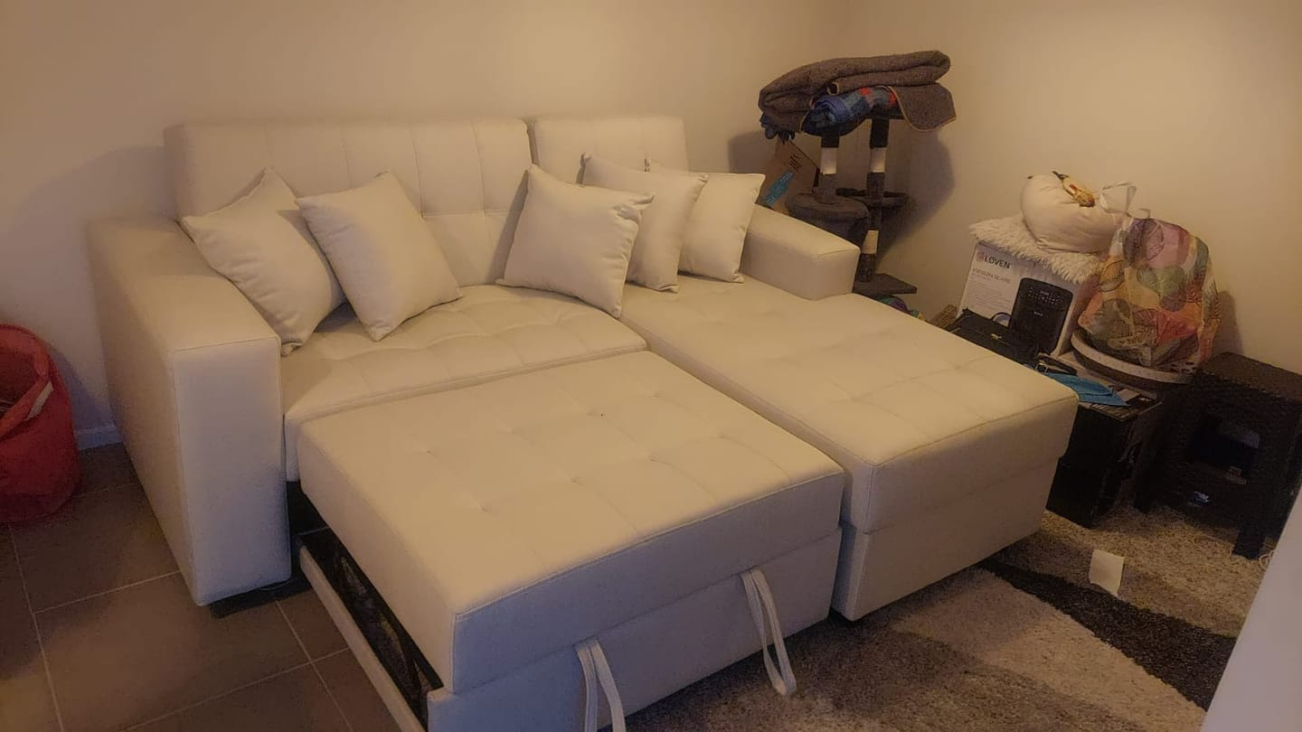 Customer photo review of Sofá en L Cama Baúl Paris