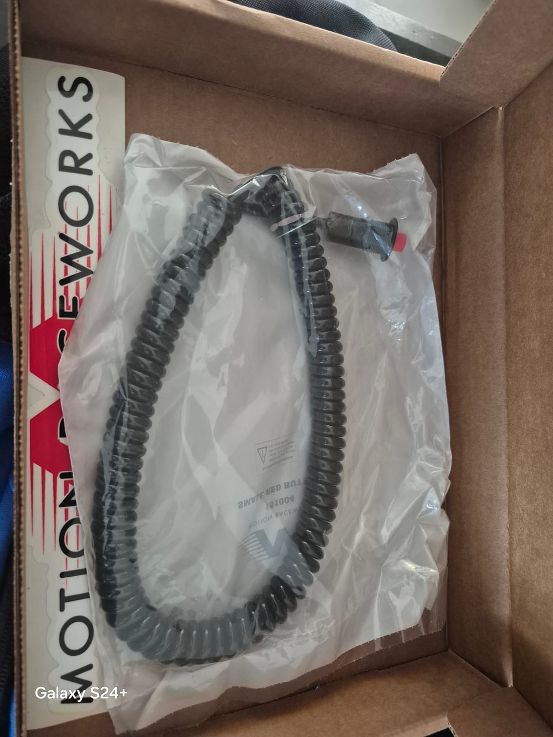 Customer photo review of Motion Raceworks Momentary Small Push Button w/6' Wound Cord (Red or Green)