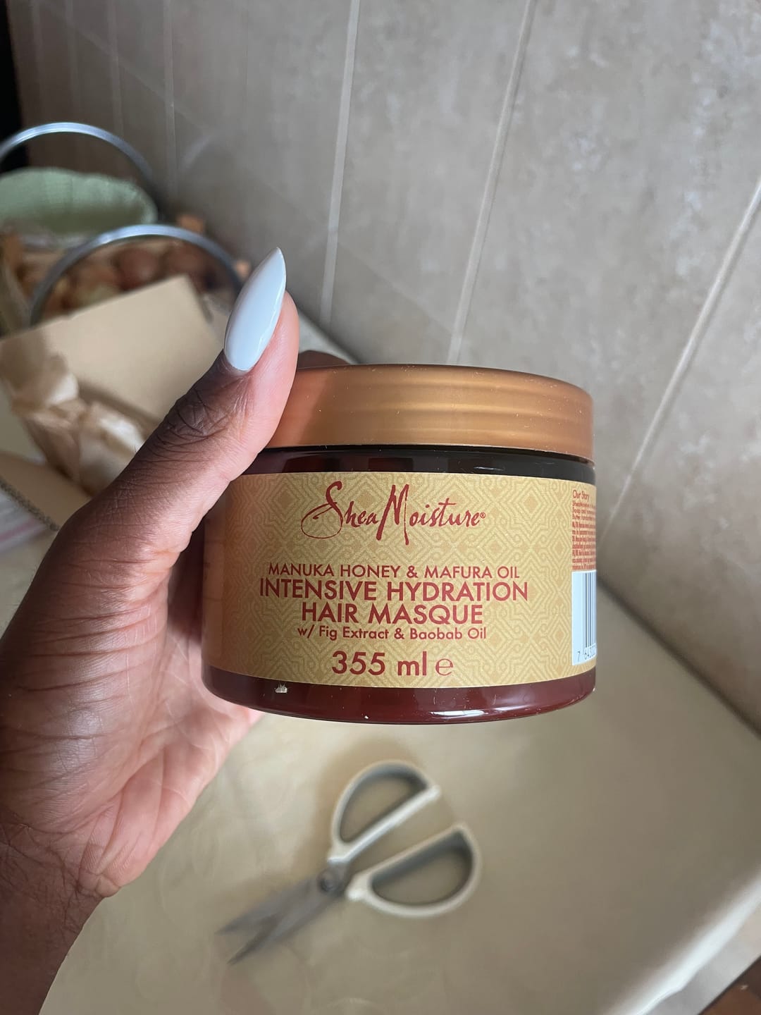 Customer photo review of Shea Moisture Manuka Honey Mafura Oil Mascarilla 354ml