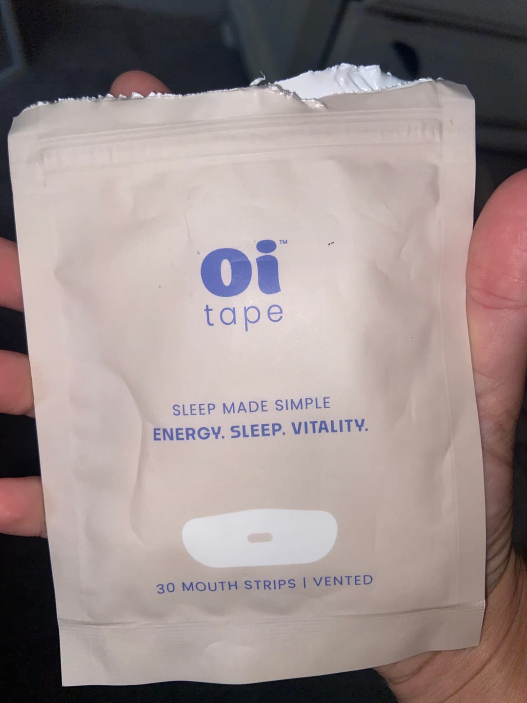 Customer photo review of Non-Vented Mouth Tape
