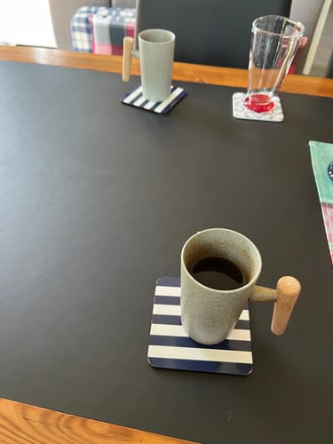 Customer photo review of Vintage Earth Coffee Cups With Wooden Handle