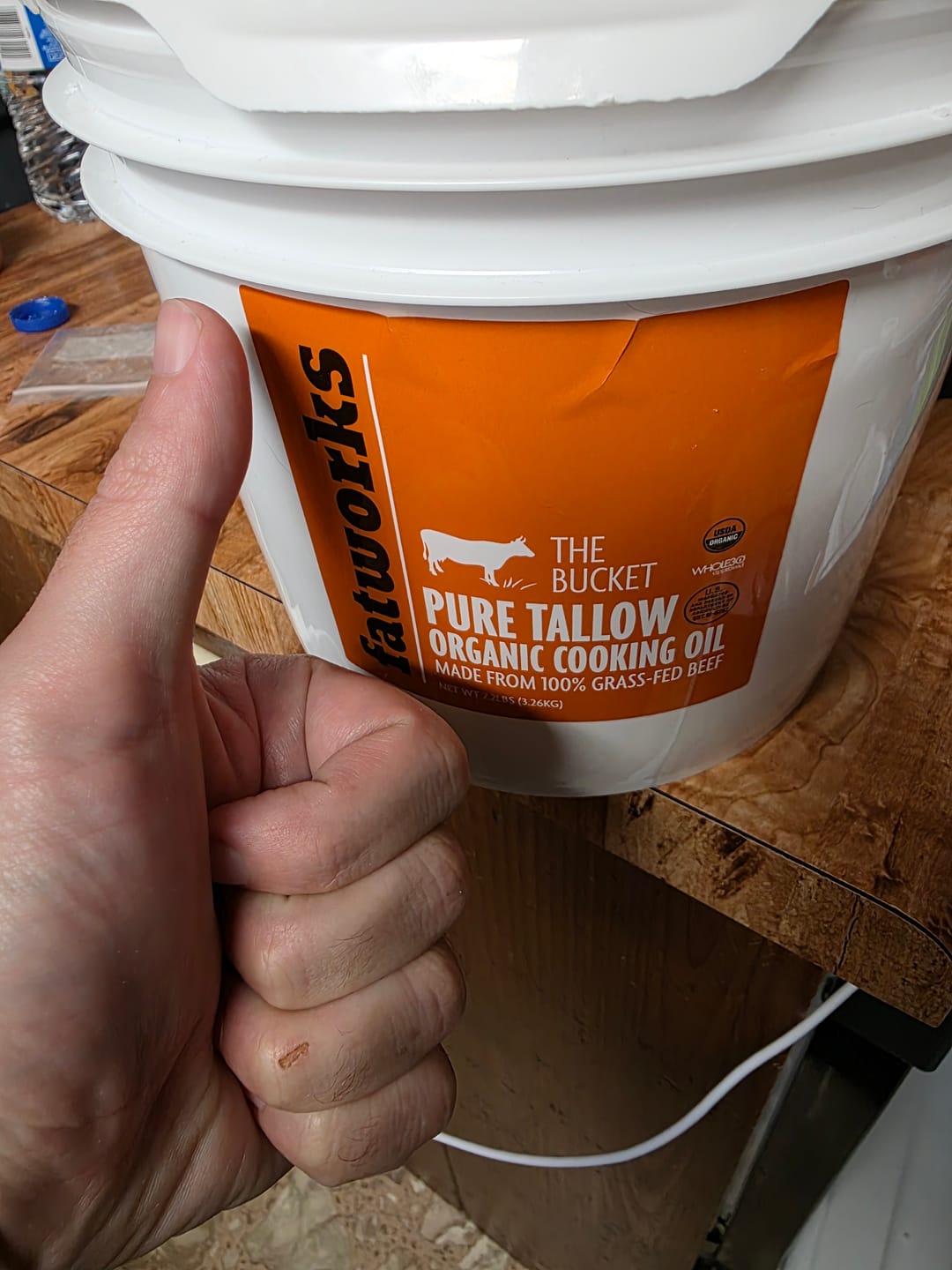 Customer photo review of 1 Gallon Organic Grass-Fed Beef Tallow