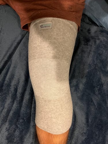 Customer photo review of Premium Bamboo Knee Sleeve (Single)