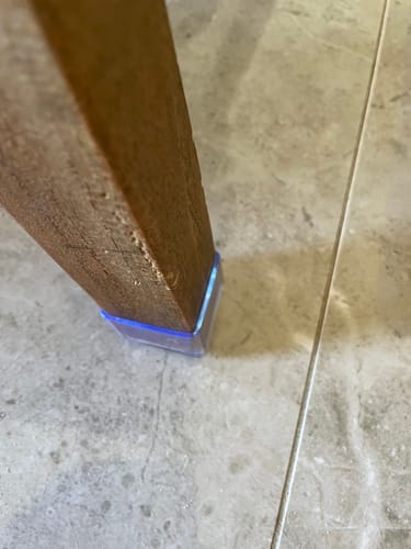 Customer photo review of Square Felt Silicone Chair Leg Protectors | Extra-Durable Chair Floor Protectors
