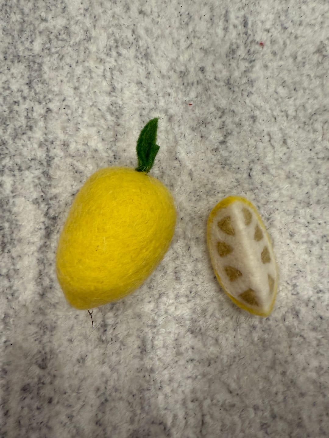 Customer photo review of Felt Vegetables and Fruits - Pick and Choose