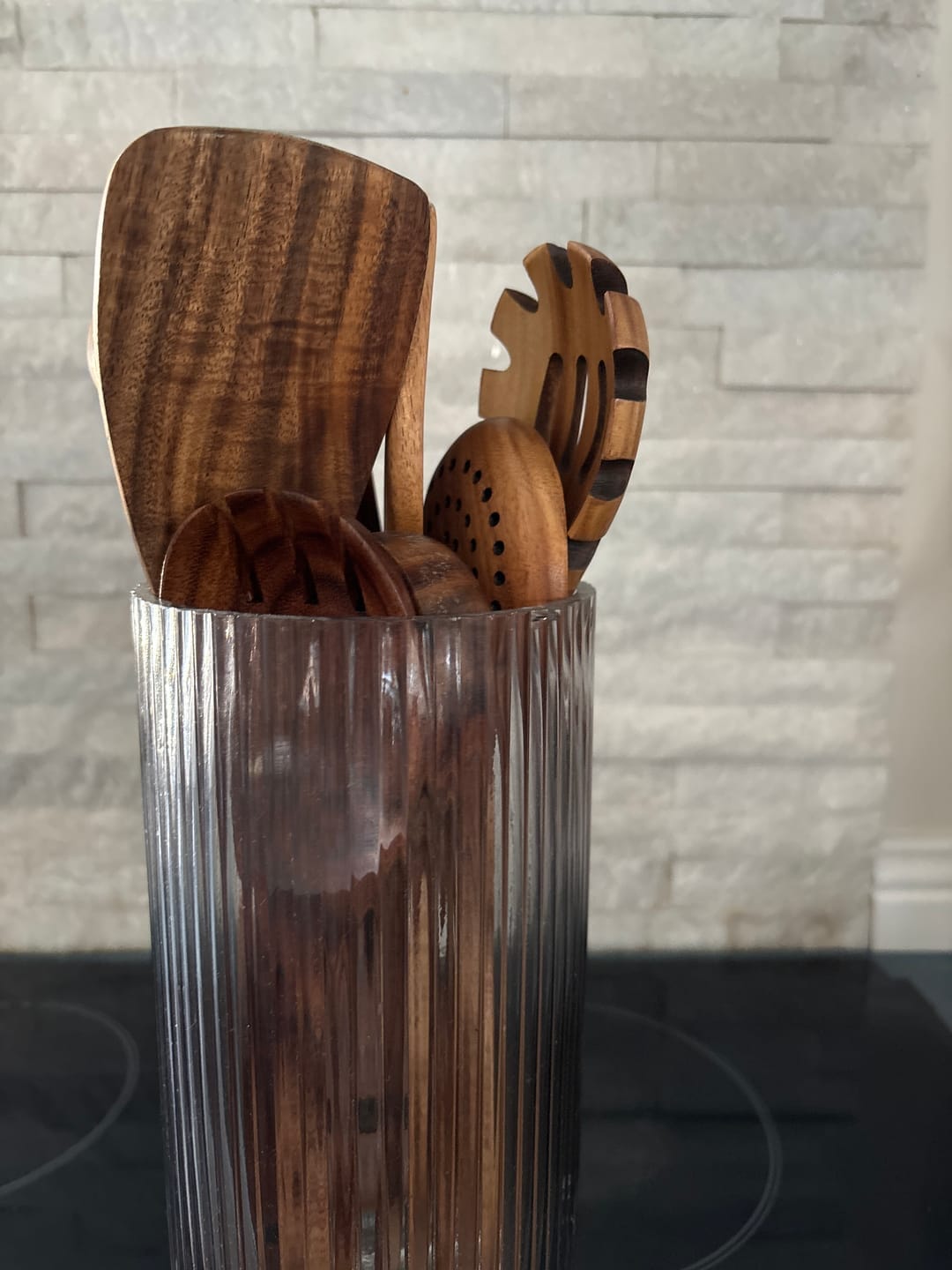 Customer photo review of Natural Teak Wooden Utensil Set - 50% OFF Sale