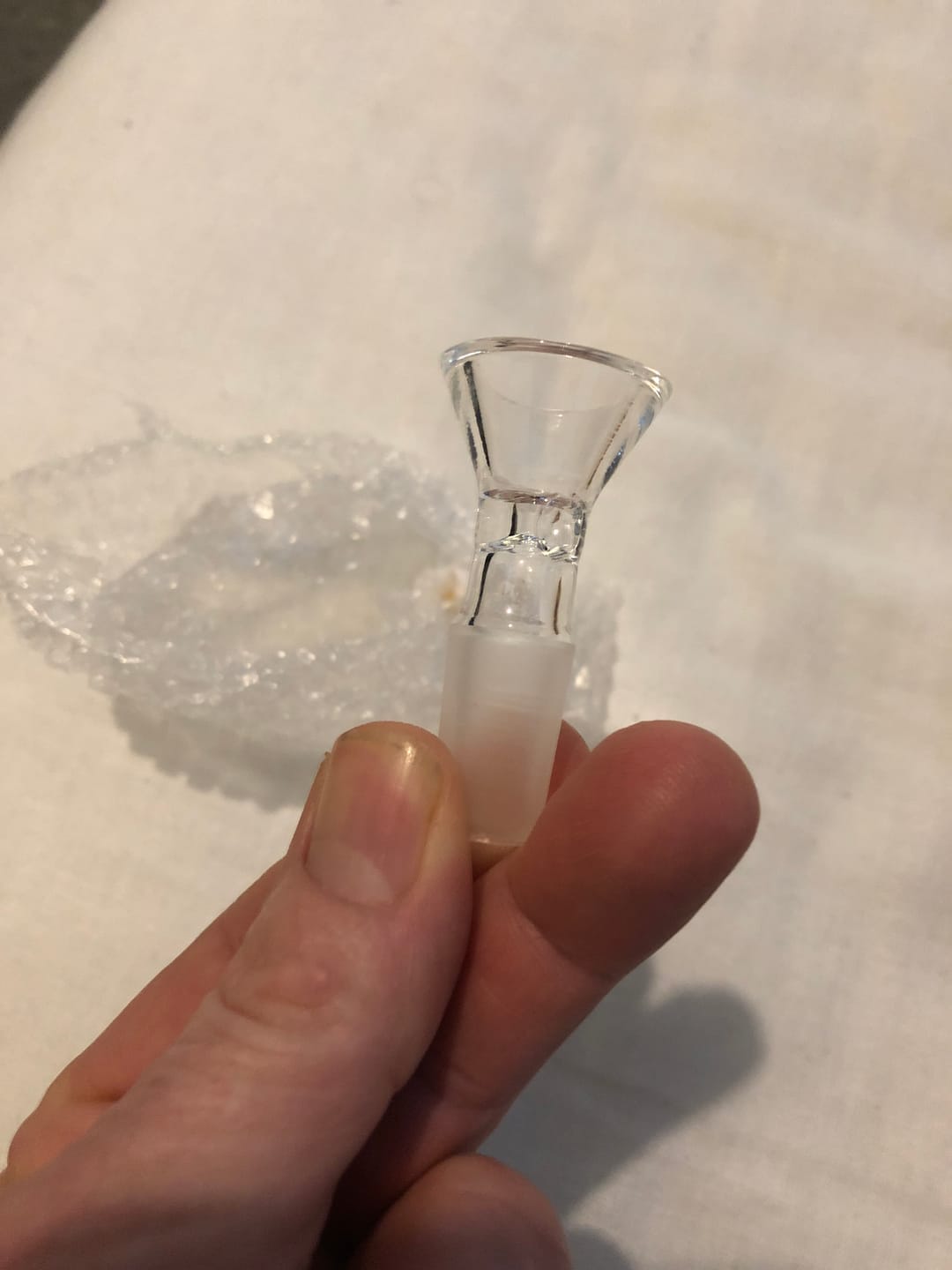 Customer photo review of Clear Glass Drop Cone with Hanlde 14mm
