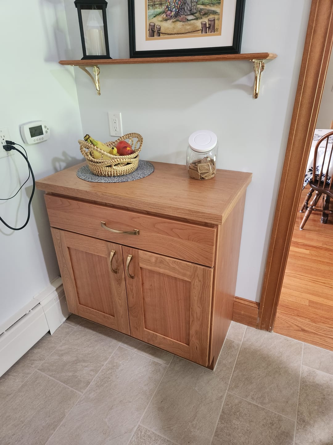 Customer photo review of Arched Shelf Bracket - Unlacquered Polished Brass