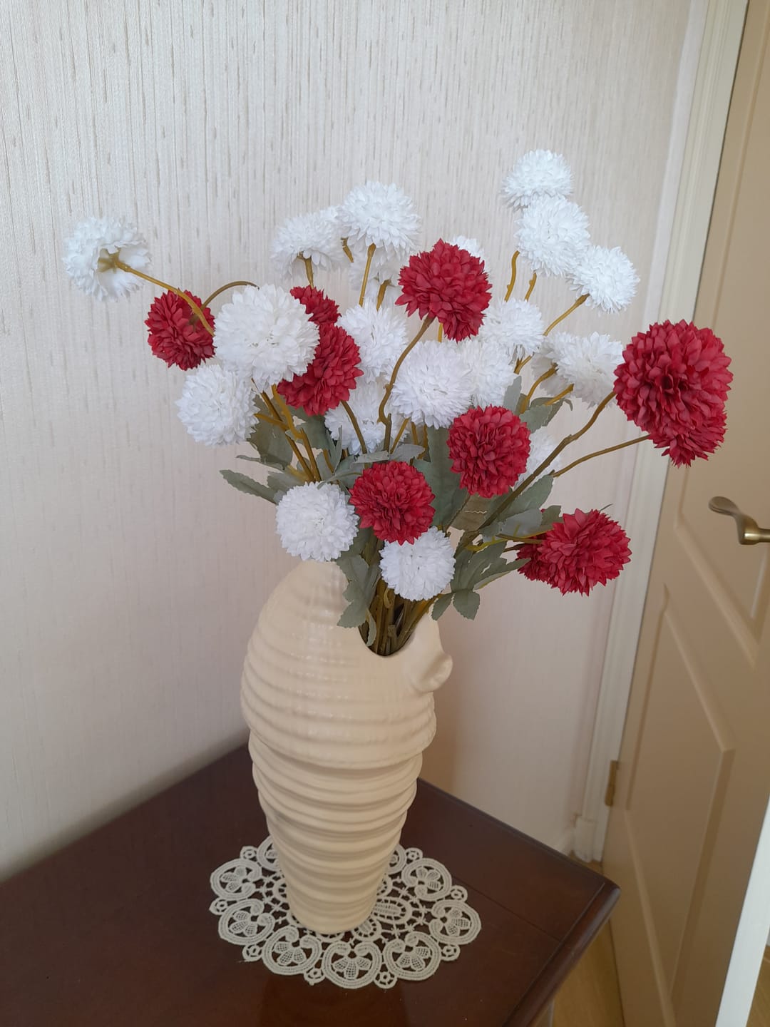Customer photo review of Fleur de Kiku - Blanc (10 tiges/ 50 pompons)