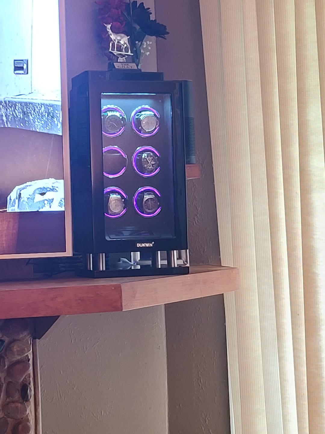 Customer photo review of Special Edition- 6 Watch Winder with Upgraded Fingerprint Entry RGB Light Mabuchi Motors