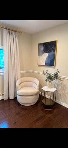 Customer photo review of Midnight Lines Abstract Canvas Art