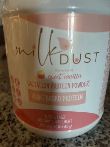 Customer photo review of Milk Dust Breastfeeding Protein Powder For Milk Supply