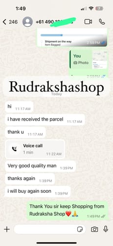Customer photo review of Nepali Indrani Siddha Mala (Customizable)