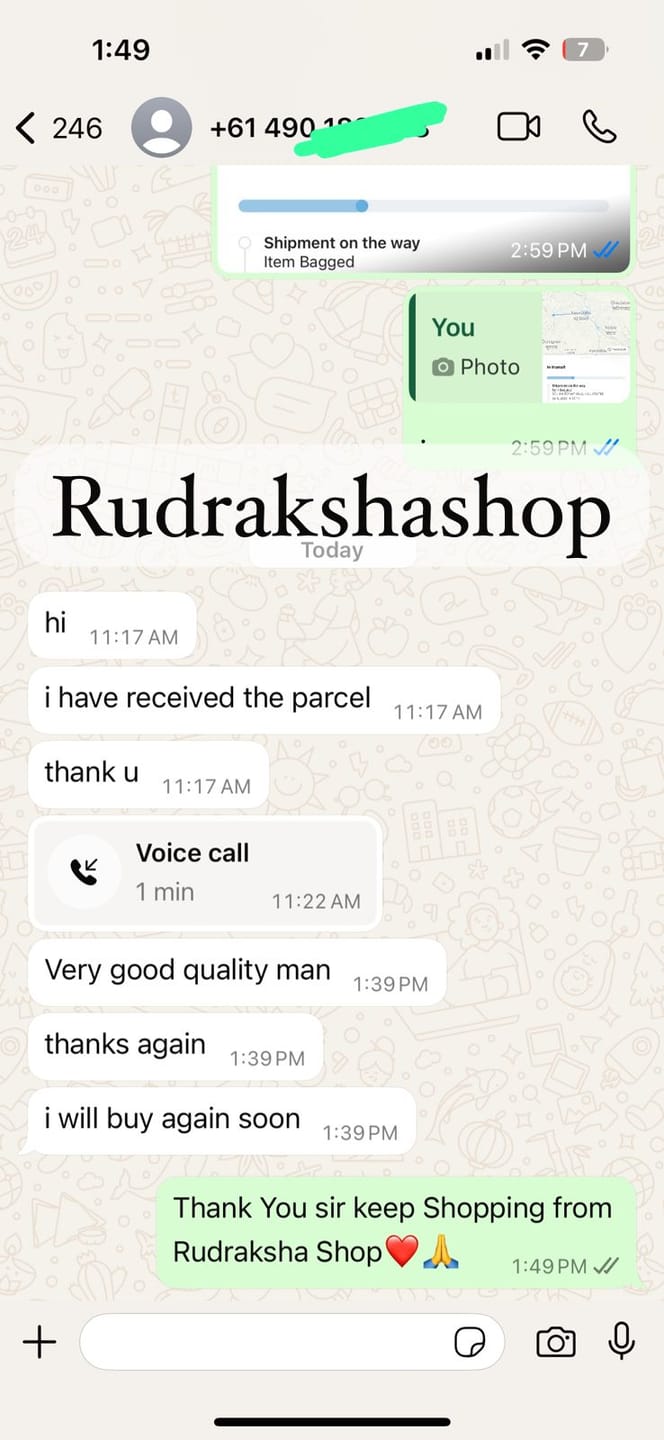 Customer photo review of Nepali Indrani Siddha Mala (Customizable)