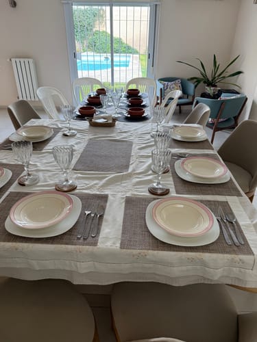 Customer photo review of Set X4 Posavasos Malaga Redondos De Marmol Acacia