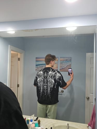 Customer photo review of Necromancer Oversized T-shirt [VOID BLACK]