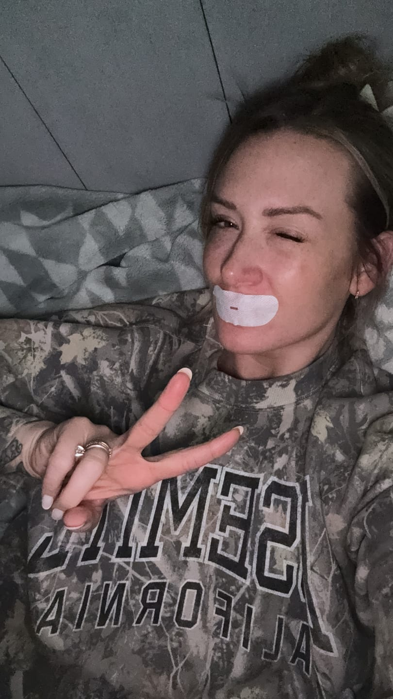 Customer photo review of Non-Vented Mouth Tape