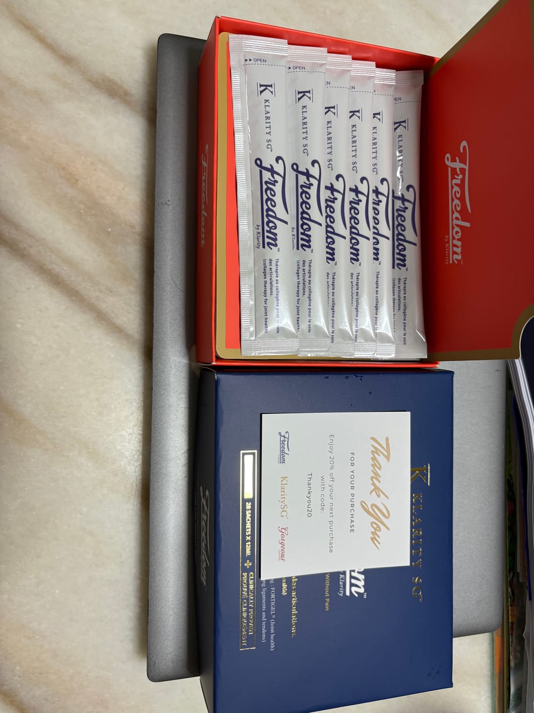Customer photo review of Freedom by KlaritySGᵀᴹ - Medical Grade Bioactive Collagen Peptides to heal Joint pain