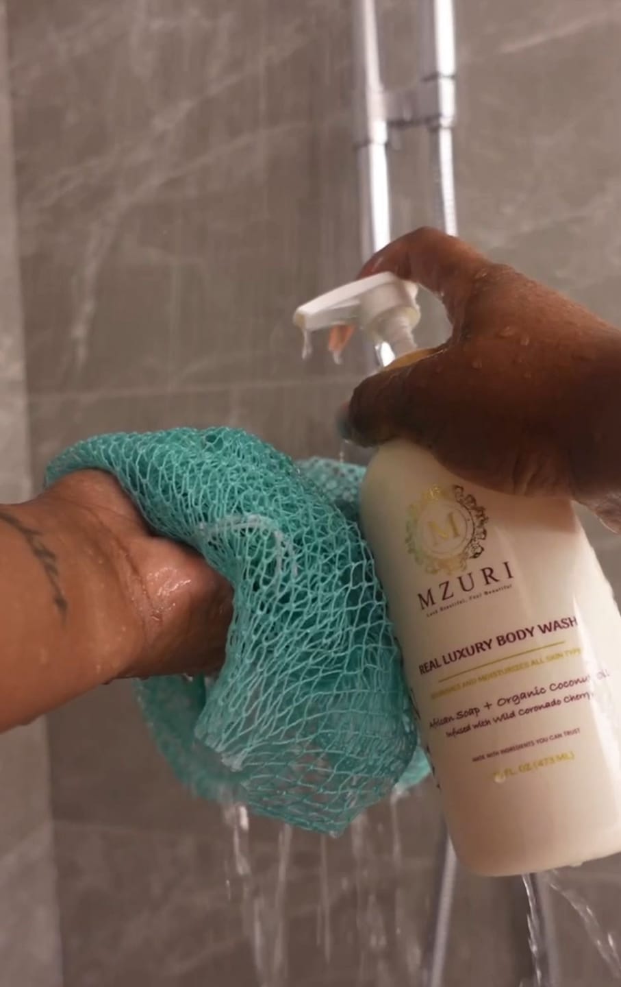 Customer photo review of Body Wash - African Black Soap | Organic Coconut Oil | Wild Coronado Cherry