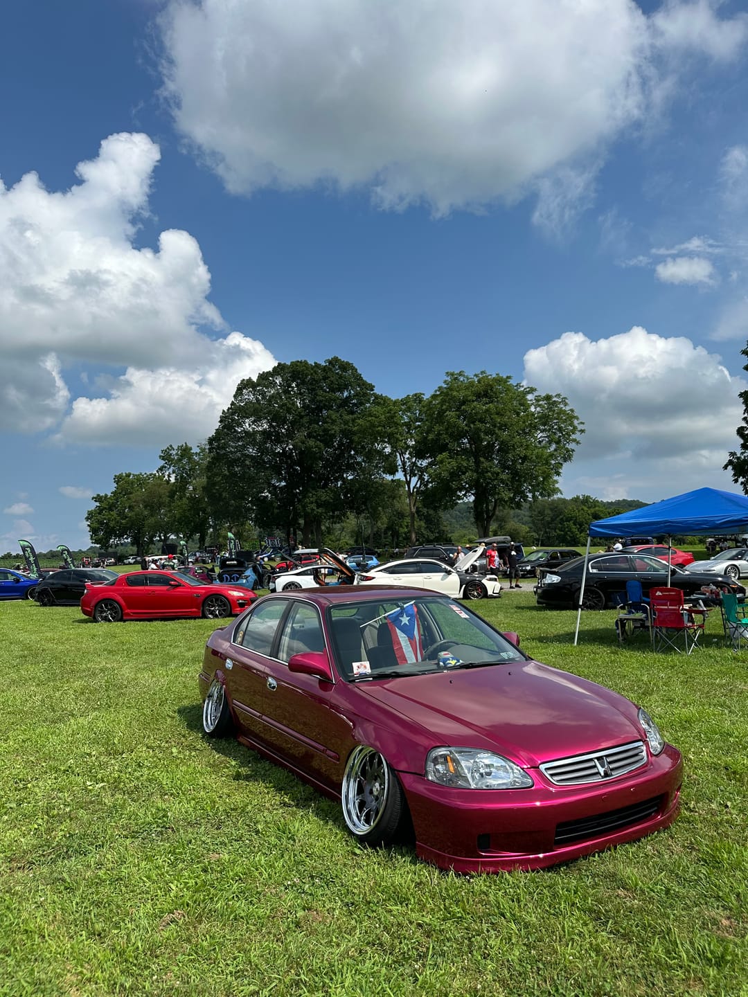 Customer photo review of Glossy Metallic Rubellite Purple Vinyl Wrap