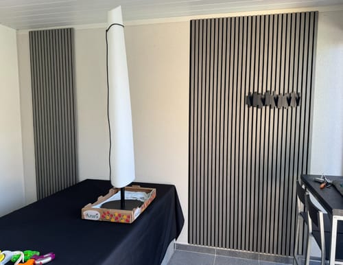 Customer photo review of Panneau acoustique en bois | Noyer Gris | De première qualité