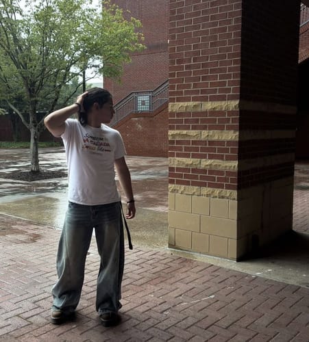 Customer photo review of Vintage Wash Scimitar Jeans