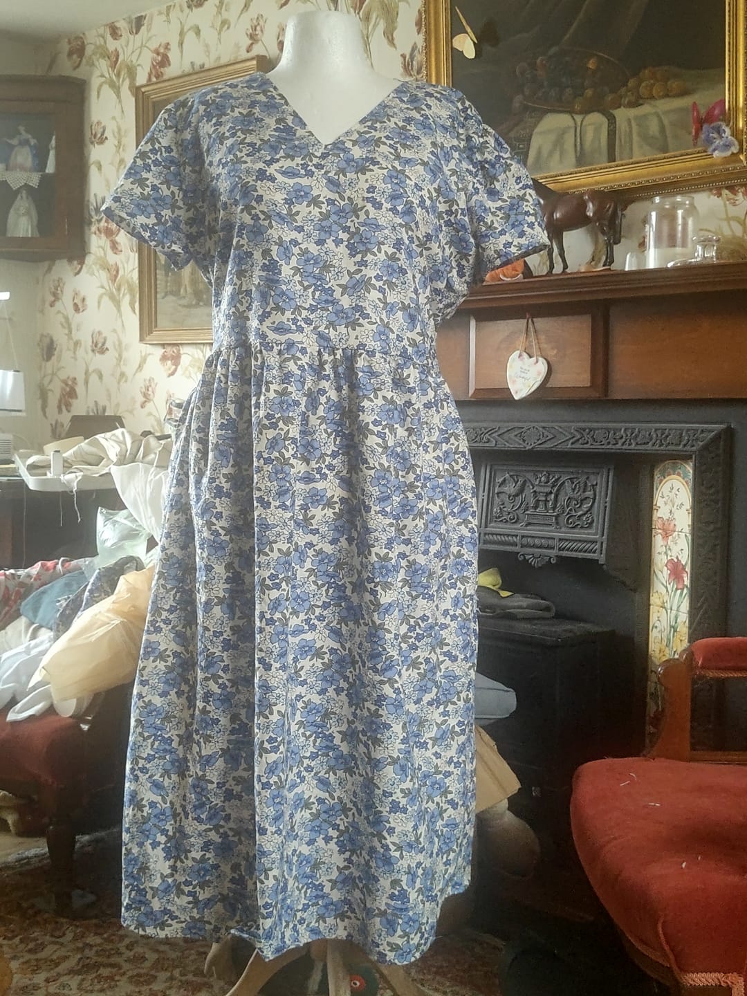 Customer photo review of Drawn Meadows Cotton Linen Fabric