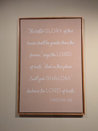 Customer photo review of Custom Scripture Wall Art