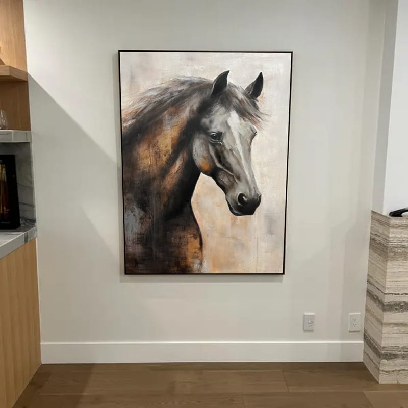Customer photo review of Animal Textured Canvas Art Painting #AC034