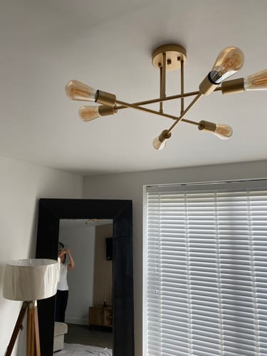 Customer photo review of 6-Light Sputnik Semi Flush Mount Lighting