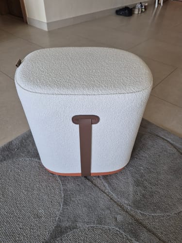 Customer photo review of Nomad Fabric/PU Pouf MLL-A47-Caramel