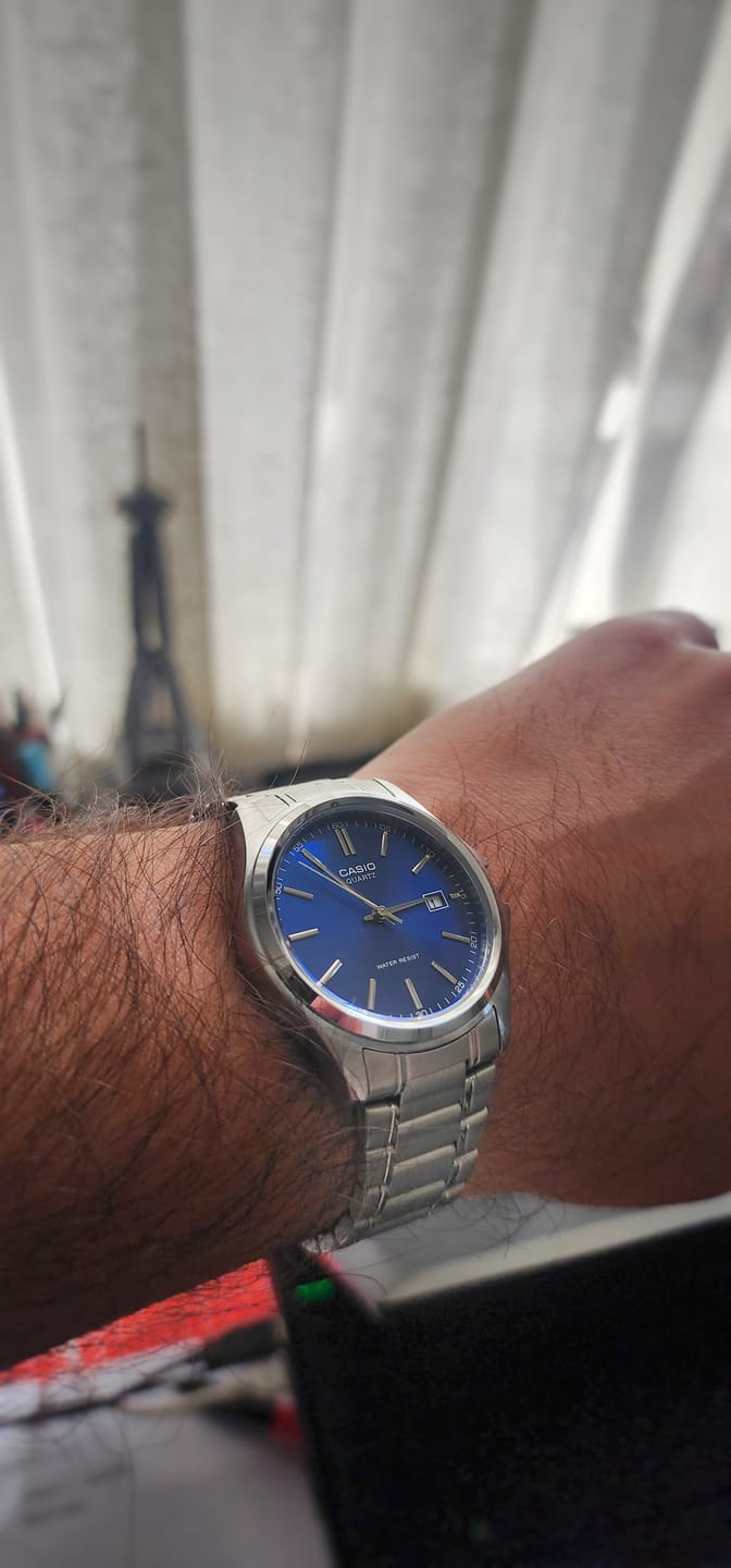 Customer photo review of Reloj Casio Análogo MTP-1183A-2A Azul Acero Inoxidable
