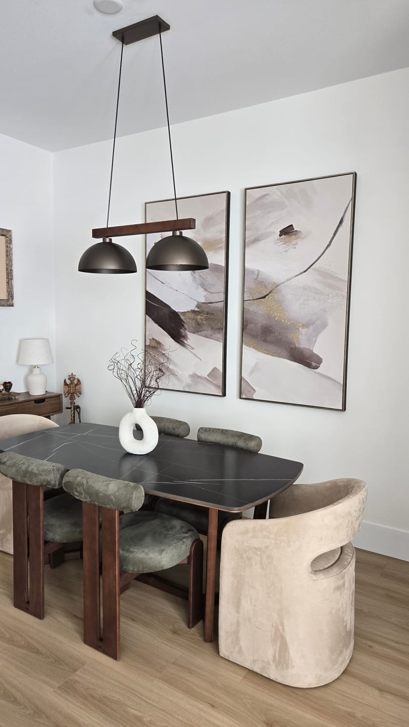 Customer photo review of OSLO 2-Light Scandinavian Pendant Light for Kitchen Island, Dining Table & Modern Interiors,