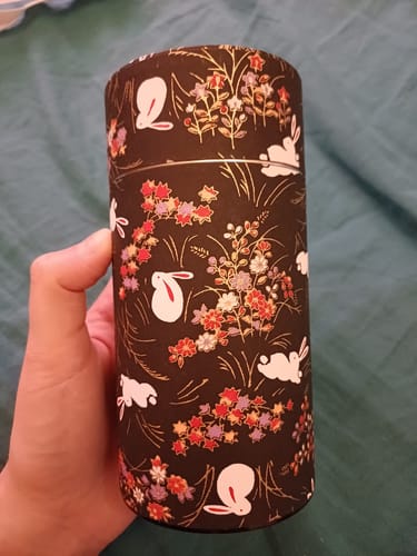 Customer photo review of Boîte à Thé Papier Washi Noir