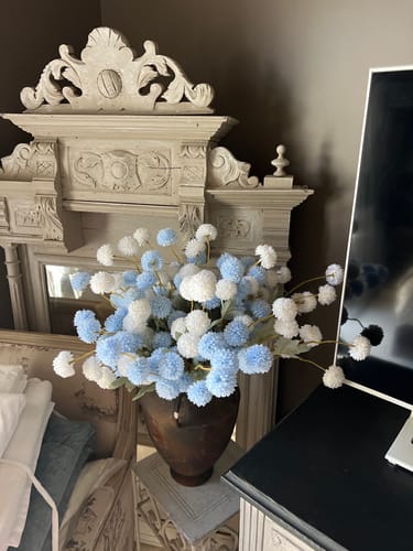 Customer photo review of Fleur de Kiku - Bleu clair (10 tiges/ 50 pompons)