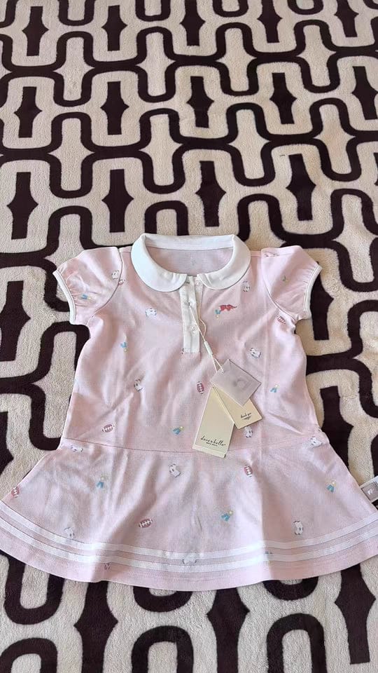 Customer photo review of Dave&Bella Girls Summer Cartoon Striped Princess Dress