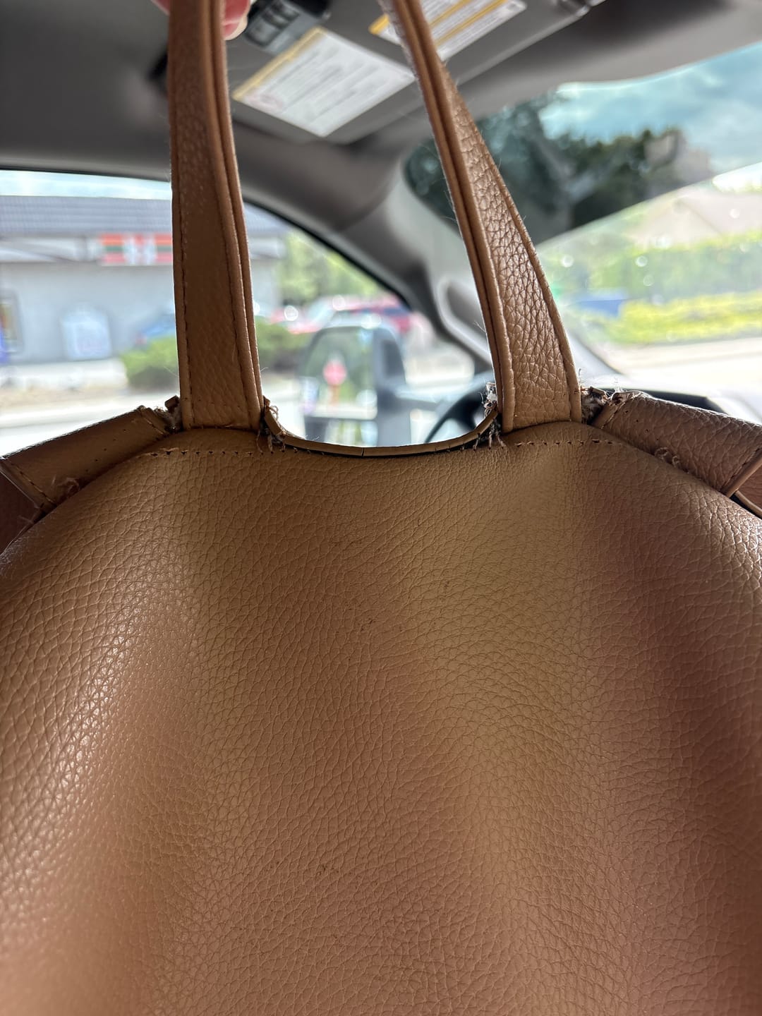 Customer photo review of Monaco Diaper Bag | Latte Brown