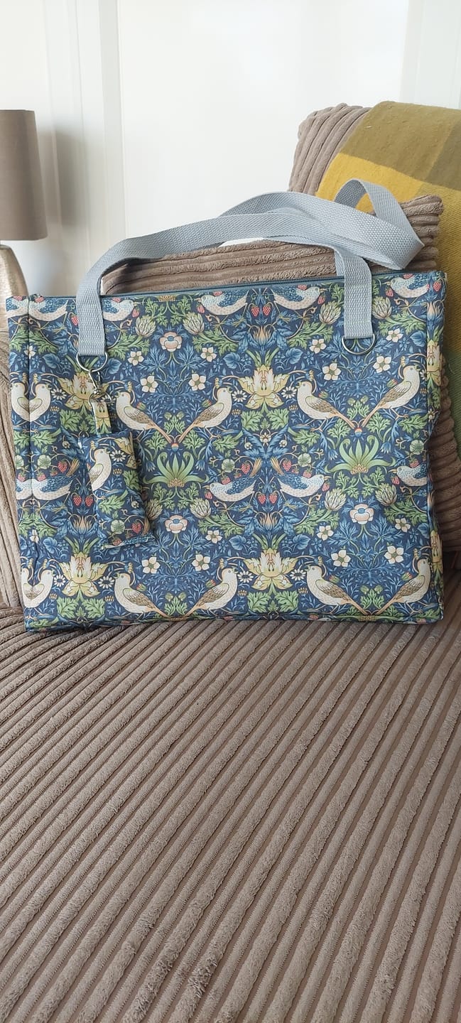 Customer photo review of William Morris Garden Birds Water Resistant Fabric