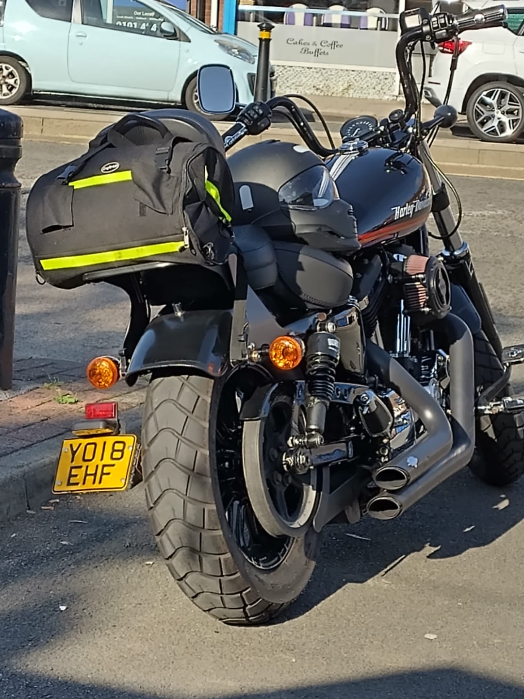 Customer photo review of Yellow Metal Pressed 7×5 Motorbike Number Plate