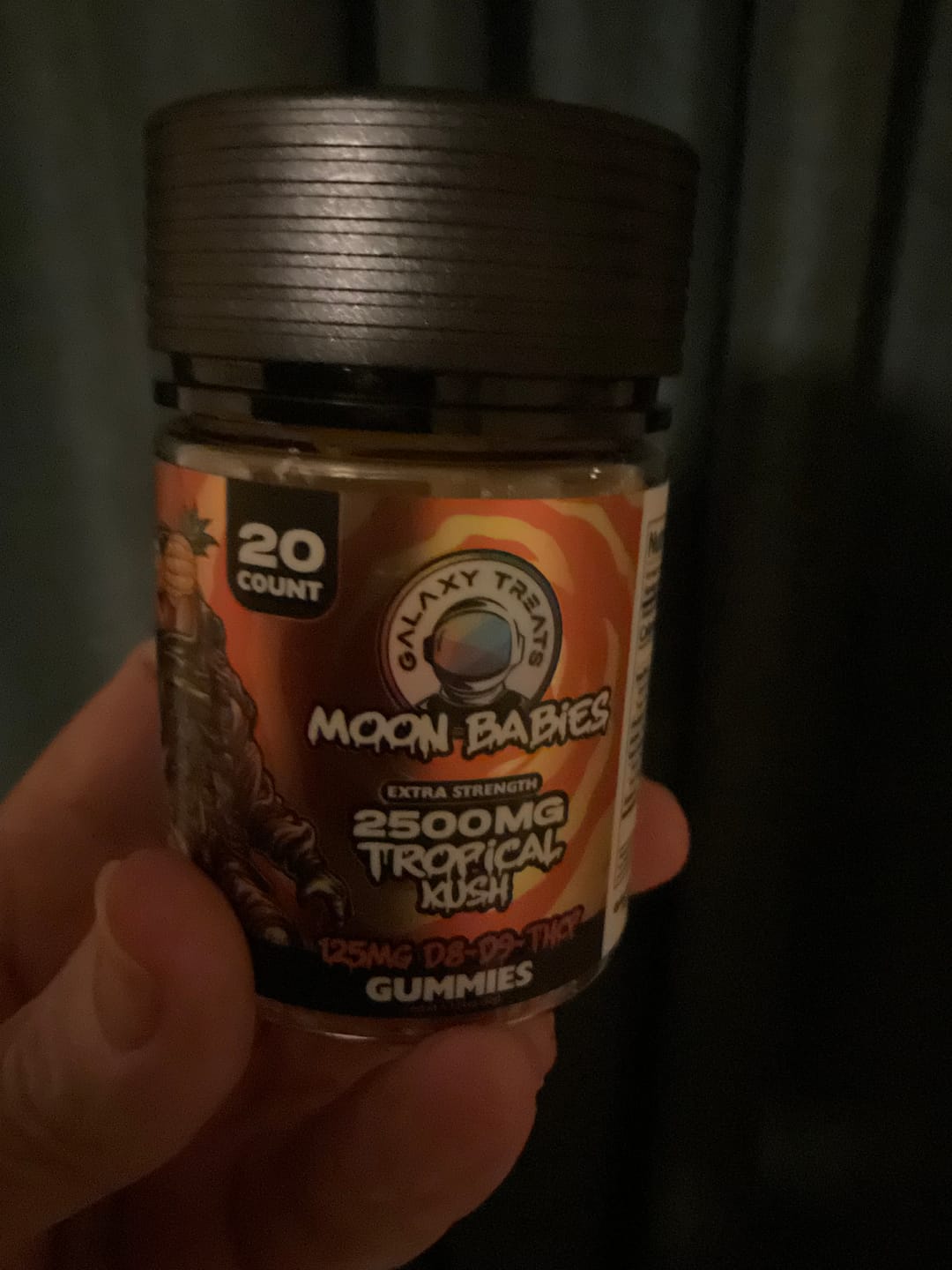 Customer photo review of Tropical Kush D8 D9 THCP Extra Strength Gummies