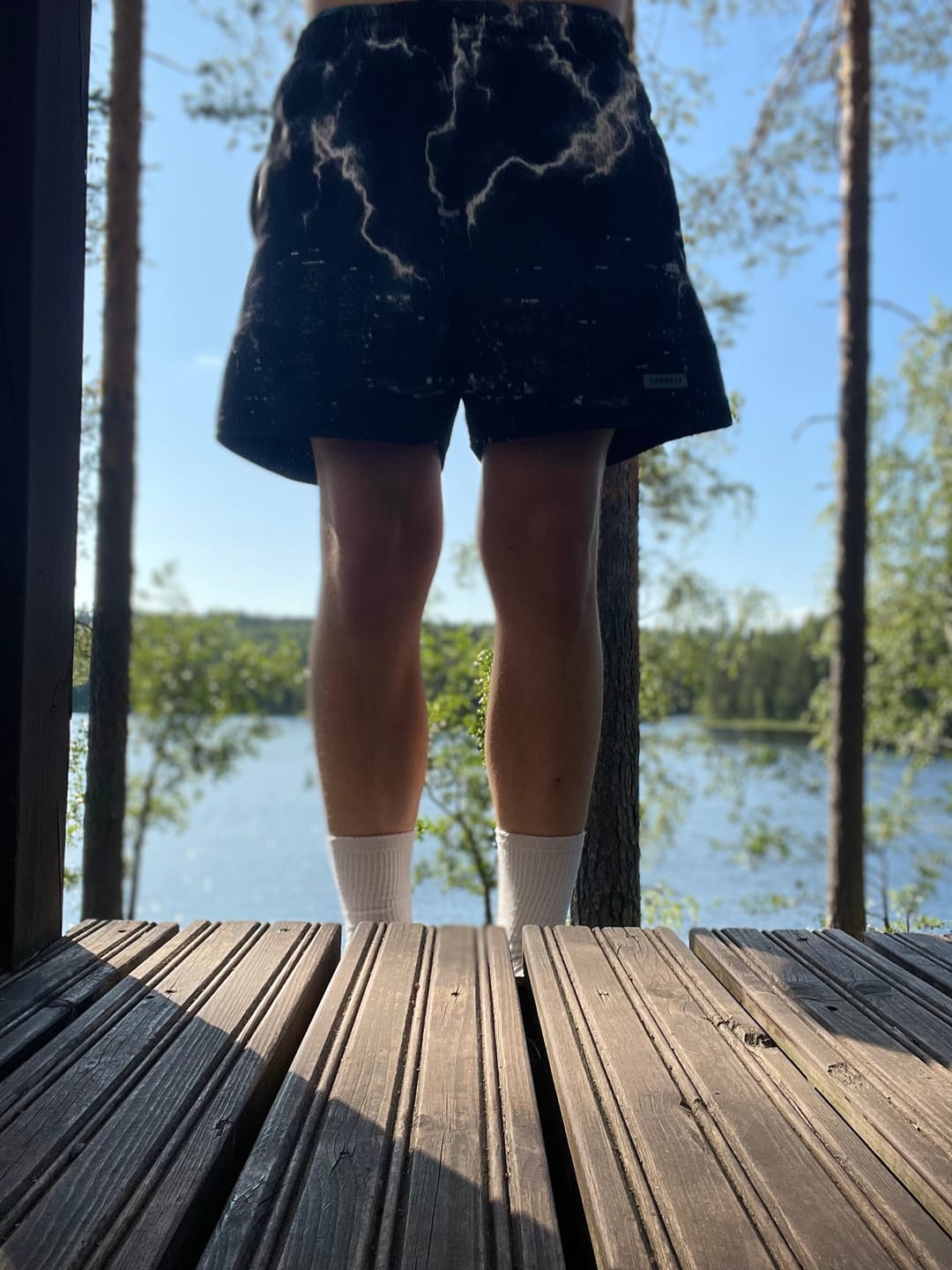Customer photo review of 1111 -  Skulls & Roses Reversible Shorts