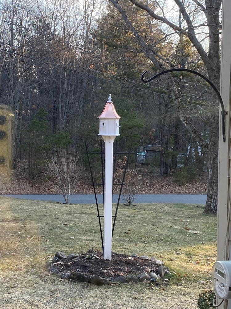 Customer photo review of Copper Roof Birdhouse 28x12- 3 Perches