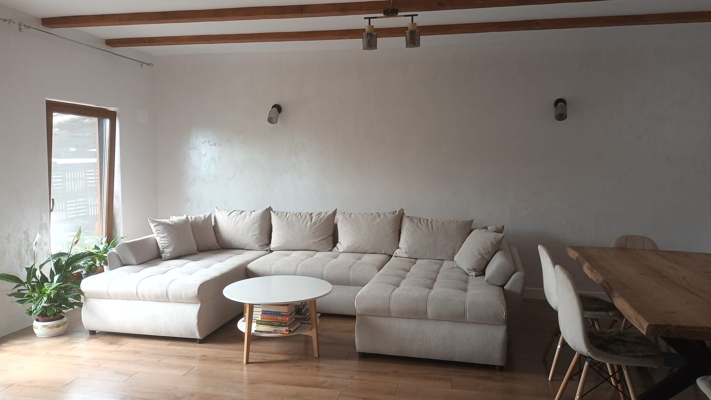 Customer photo review of Colțar extensibil dumonde cu ladă de depozitare si sezut confortabil din spuma HR, Loana Bej U 355x185 cm