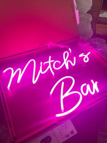 Customer photo review of Custom Neon Sign
