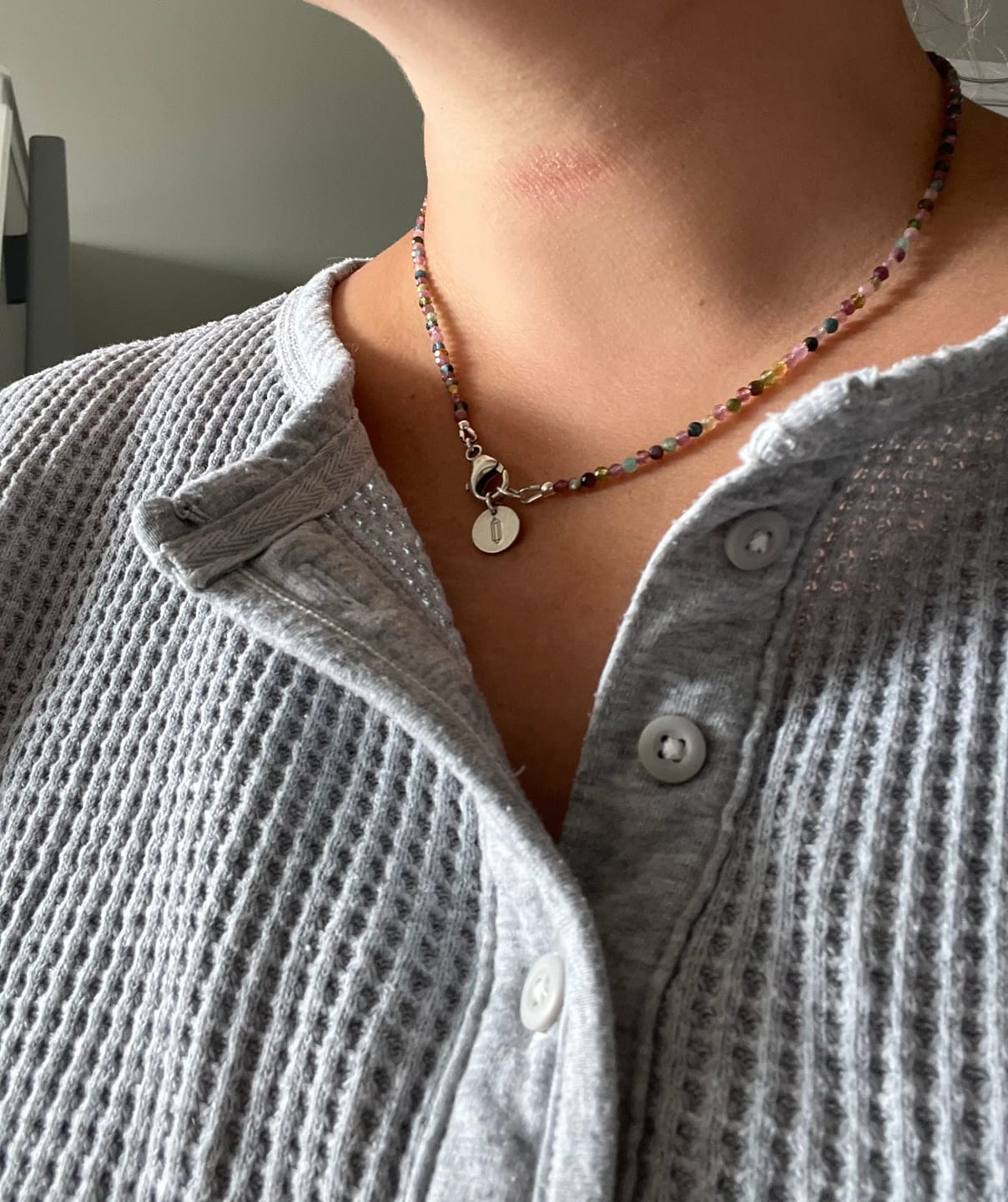 Customer photo review of Joy Intention Necklace | Watermelon Tourmaline