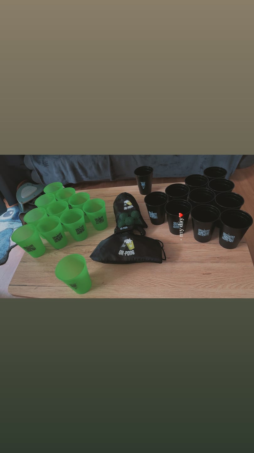 Customer photo review of QR-Pong Set